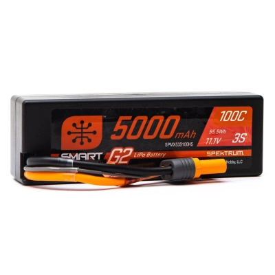 Batería 11.1V 5000mAh 3S 100C Smart G2 Hardcase IC5 Spektrum - Axial de 280