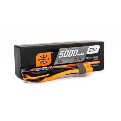 Batería 11.1V 5000mAh 3S 50C Smart Hardcase LiPo Battery IC3 Spektrum - Axial de 280