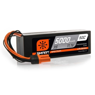 Batería 11.1V 5000mAh 3S 50C Smart Hardcase LiPo Battery IC5 Spektrum - Axial de 280